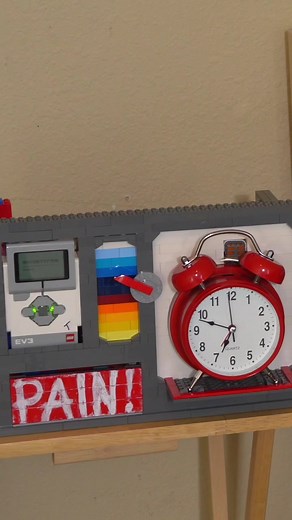 Worlds MOST PAINFUL LEGO Alarm Clock!! @Liam Thompson #lego #legomoc #legofan #legopain #legos #brickscience #bricktok #invention #youtuber