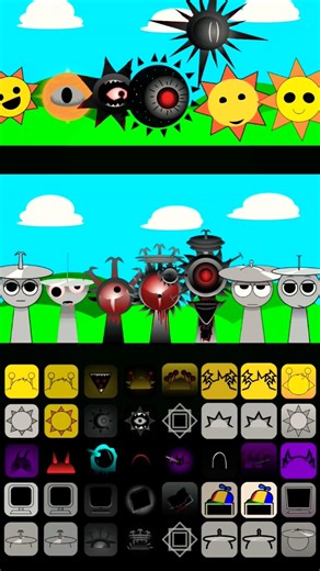 Mr. Sun 🌞 vs 🥁 Clukr 1-7 Best Phase 🎼🚀🔥 #incredibox #sprunki #incrediboxsprunki #shorts #duomix #oc