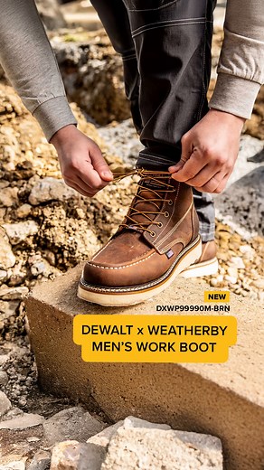 Lace-up and get to work with DEWALT® Weatherby Men’s Work Boots. #DEWALTTough #DEWALT | DEWALT