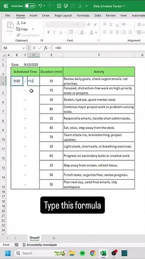 how to make a daily schedule 📅 tracker