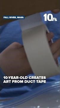 10-year-old creates art with ordinary duct tape