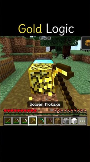 Minecraft Gold Logic🤯 (Sempero) #minecraft #shorts #rizkigameon