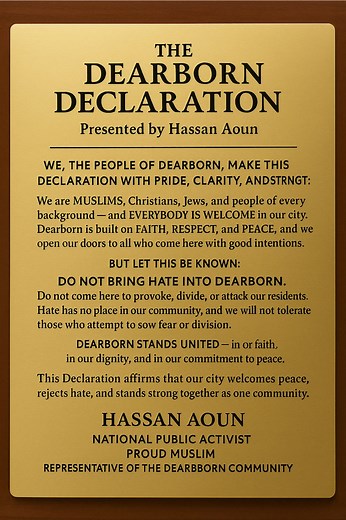 42K views · 290 reactions |  THE DEARBORN UNITY DECLARATION  PLEASE...