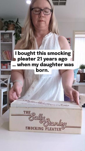 This was my granddaughter’s very first Christmas, so I decided to make her the same dress pattern I sewed for my daughter 21 years ago. Only this time, I finally got to include the smocking I never managed to do back then. I bought a smocking pleater when my daughter was born, full of good intentions… and then life moved on. It sat quietly for two decades. So last week, here I was, learning smocking for the very first time—for my granddaughter—working with a beautiful cotton/silk voile fabric an