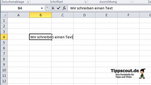 Excel: Neue Zeile in einer Zelle, Zeilenumbruch von Hand