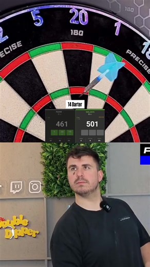 14er mit Smoothie auf dem Shirt 🙌🏻 #darts