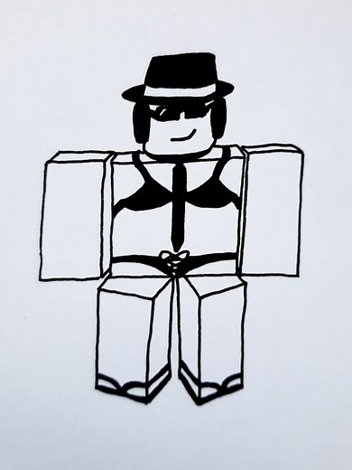 Forsaken Chance: Stunning Ink Art from Roblox
