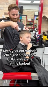 My 5-year old Autistic child just hit another huge milestone at the barber! 🙌❤️🎉 👉 be sure to check out the video i posted of his first professional haircut, and then watch the video about our long journey to get to this point. Be patient and persistent my fellow autim parents, your day will come too ❤️ #autism #autistic #autismmom #sensory #kidshaircut #specialneedsparenting | Autism Mom