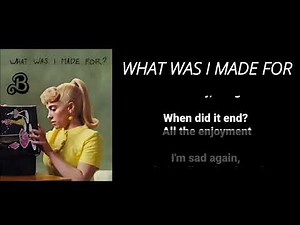 Billie Eilish -What Was I Made For LYRIC