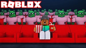Escape the zombie movie theater in Roblox