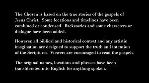 Index of THE CHOSEN In-Depth Resources - Be a Brilliant Writer