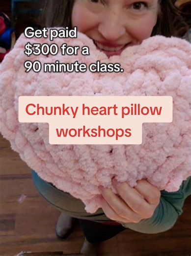Learn Chunky Knitting for Crafting Heart Pillows