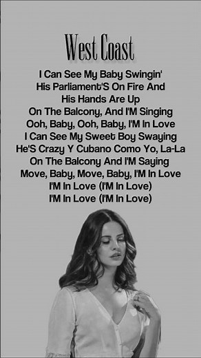 West Coast - Lana Del Rey (Lyrics) | Can you Sing this song | Aesthetic