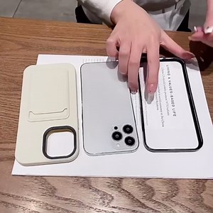 Cell Phone Cases Compatible with Apple iPhone 16 Pro Case, Soft TPU Phone Cover with Credit Card Holder Slot on Back, Black