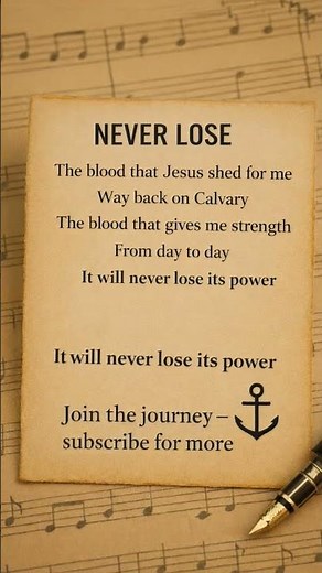 The blood of Jesus never loses its power. Strength for every day.