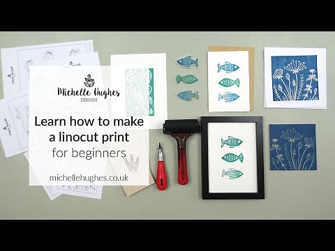 Learn how to make a linocut print for beginners - Online course trailer