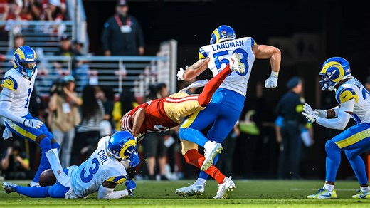 HIGHLIGHTS: Nate Landman with his third forced fumble of the season ends in a Rams recovery against the 49ers