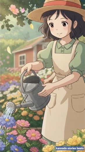 Relax Your Mind with This Beautiful Garden Story 🌼 | Ghibli ASMR. #shorts