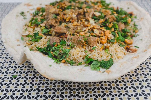 Jordanian Lamb Mansaf | a delicious rice dish from cookeatworld.com
