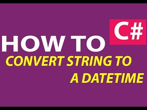 How to C# (Convert String to a Datetime)