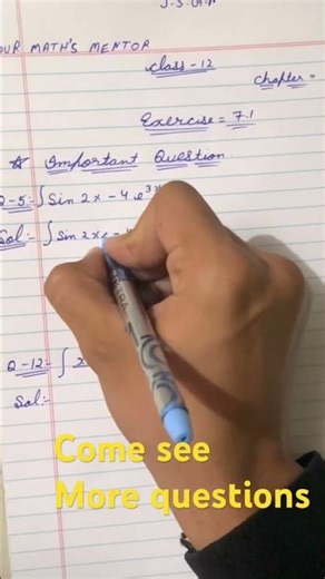 Class 12 maths chapter no. 7 important questions