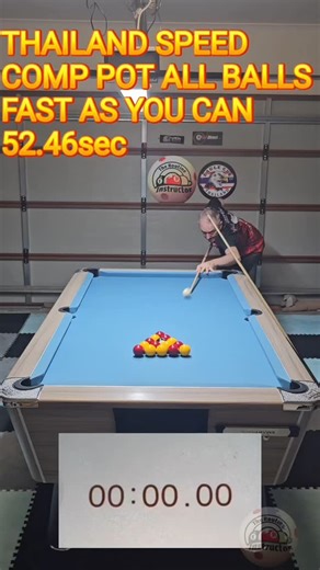 Rake147147147 on Instagram: ""Speed Pool Challenge: One of the Fastest Pot-Outs Ever! ⏱️🔥" The clock is ticking! Watch as I take on the Thailand pool comp, pushing speed, accuracy, and cue ball control to the limit. Can I set a new personal best—or even break a record? Every second counts in this high-pressure challenge. Think you can go faster? Drop your best time in the comments! #PoolChallenge #FastestClearance #TheRoutineInstructor #reelsfb #billiard #snookerlover #8BallPool #10ball #9ball 