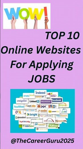 TOP 10 Websites for Job Apply#online #onlinejobs #jobs #job #jobsearch #onlinejob #interview#success