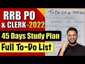 How to Clear RRB PO in First Attempt? Full To-Do List and Detailed Study Plan #rrb_po #rrb_clerk