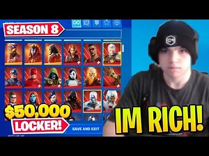 MONGRAAL Shows His NEW FORTNITE SKINS Locker in Season 8 ($50,000 Skin Showcase)