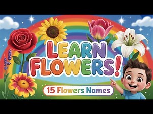 🌸 Learn Flowers for Kids | 15 Beautiful Flowers Names with Pictures | Fun Learning Video