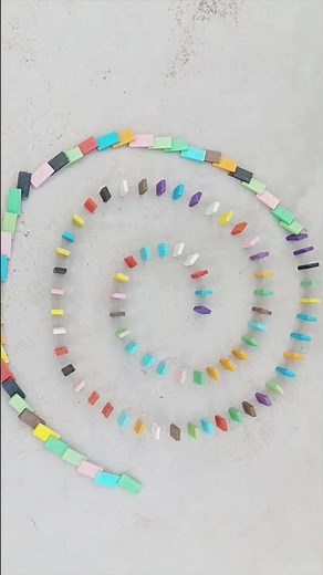 how to 100 domino | effect spiral domino | tricks dominos || new video Dominoes