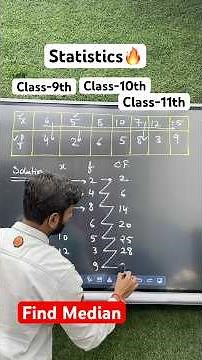 Best way to find median #class10th #class #maths #statistics #shortsvideo #class9th