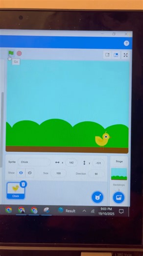 Chick program on scratch 🐥 #shorts #learning #fun