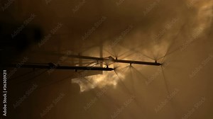 Fire extinguishing system sprays water from special pipes