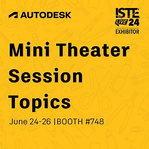 2.4K views | #ISTELive is coming up!  Explore Tinkercad features and how students can advance to Autodesk Fusion for professional design and engineering at our Mini Theater Sessions.  Learn more ⬇️ https://autode.sk/3RCUQdM #AutodeskISTE24 #TeachWithAutodesk #MakeAnything | Autodesk Education | Facebook