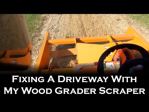 Driveway Repair With A Woods Grader Scraper (Land Plane) - #64
