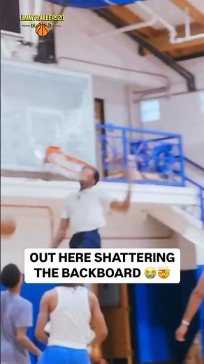 Left-Handed Backboard Breaking Dunk!
