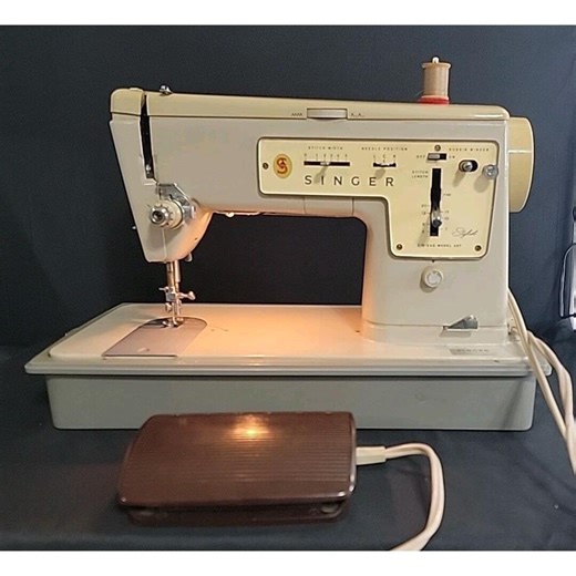 Vintage Singer Zig-zag Model 457 Sewing Machine With Case, Works, Manual/extras - Etsy