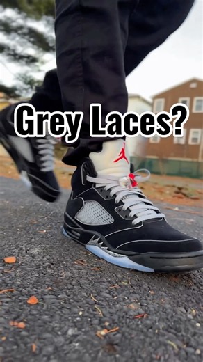 Jordan 5 Black Metallic With Grey Laces, Yes or No?