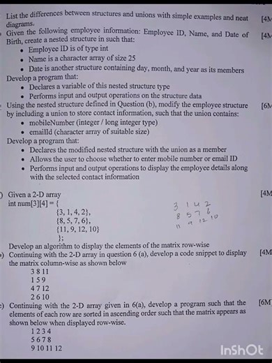 c programming practice paper