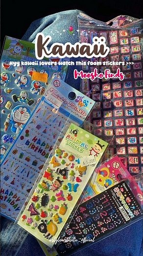 ✨Kawaii Foam Stickers |Cute Aesthetic Sticker Finds💗🌈‪@Meesho‬ #trending #viral #shorts #sticker