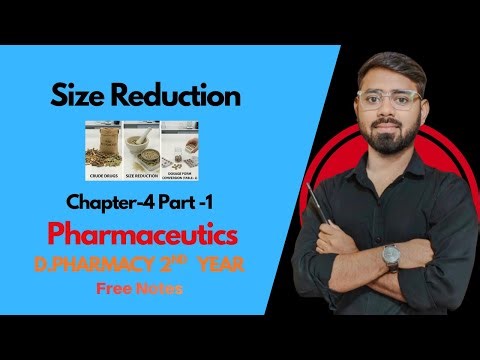 Size Reduction | Pharmaceutics Imp Question | CH-4 | Part-1 | D. Pharma 1st Year | Learn Pharma