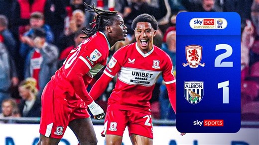 Middlesbrough 2-1 West Bromwich Albion: Boro enjoy best start in their history as they extend Championship lead