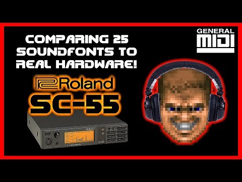 25 Roland SC-55 Soundfonts compared to REAL SC-55! [Doom E1M1 MIDI]