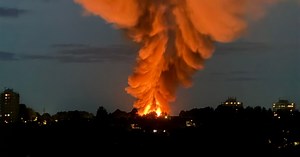 Massive explosion and fire at industrial estate