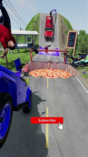 Downhill Boost vs. Lava 🔥 + Log Trap! 🚧 #2 - BeamNG.Drive