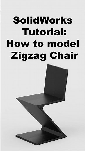 How to model Zigzag Chair in SolidWorks step by step #solidworks #cadmodeling #furnituredesigns