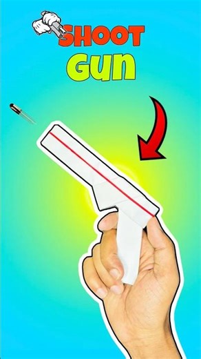 Shoot gun 🔫, how to make paper gun, #shorts #youtubeshorts