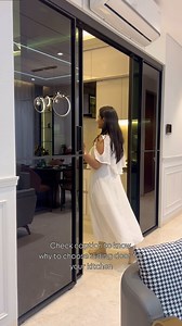 Sliding doors in a kitchen offer several advantages: 1. **Space-saving**: Sliding doors don’t require a swinging arc, making them ideal for smaller kitchens where space is limited. 2. **Easy access**: They provide wide openings, which are particularly useful when carrying large or bulky items in and out of the kitchen. 3. **Modern aesthetic**: Sliding doors can give the kitchen a sleek, contemporary look. They’re often associated with clean lines and minimalist design. 4. **Improved flow**: With