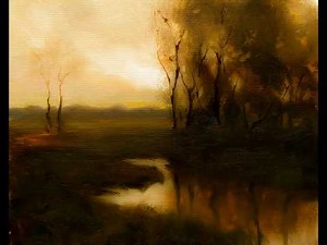 Is this the easiest way to paint a tonalism landscape? Sunset tonalism.